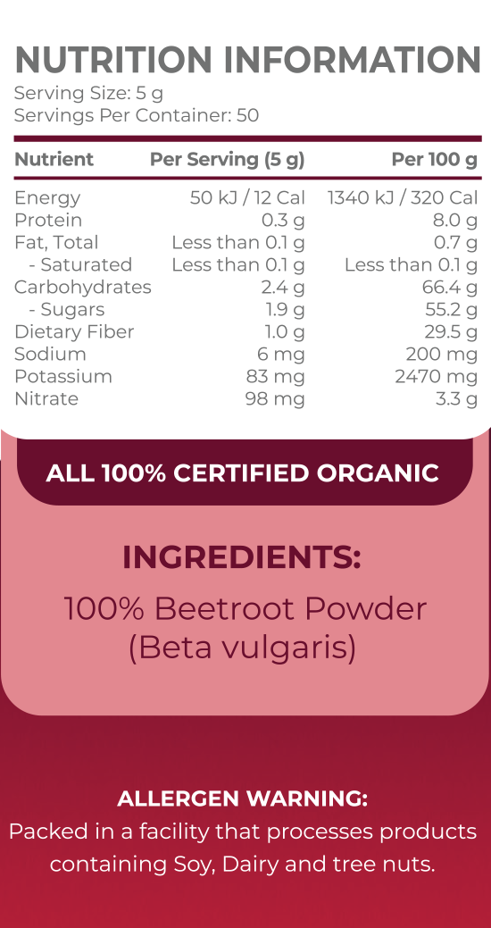 Organic Beetroot Powder: 250g