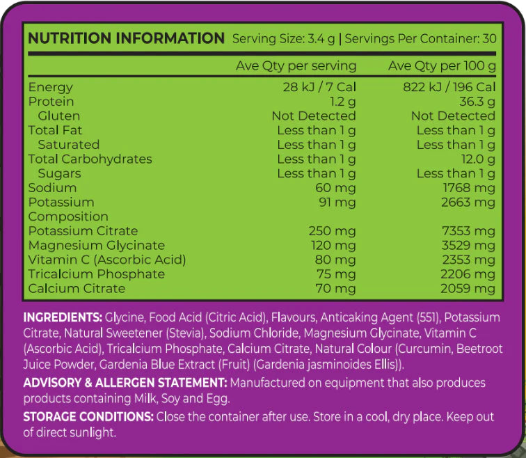 ReVitalise Kids: Zero Sugar Electrolytes Nutrition Table Fruity Fiesta